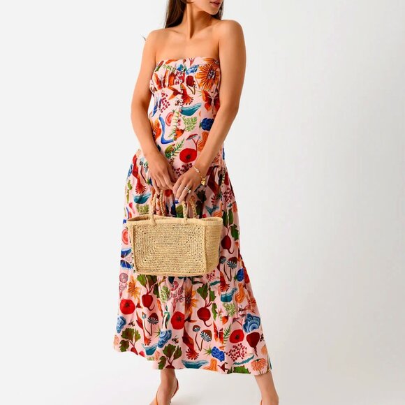 FARM Rio Dresses & Skirts - Farm Rio "Bright Farm" Maxi Floral Fruit Dress XL - NWT NEW With Tags